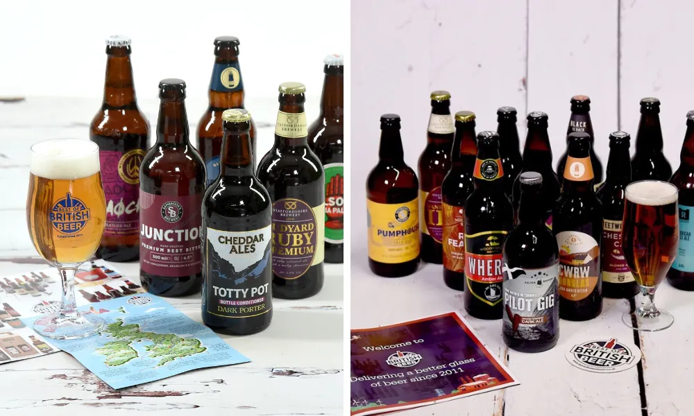 a selection of beer bottles from the best of british beer club