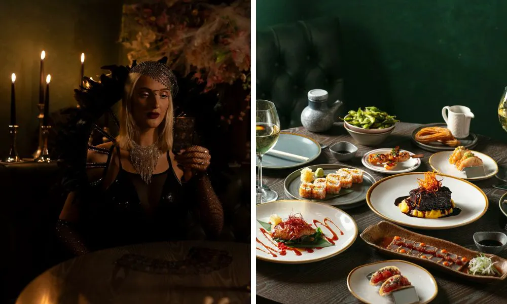 halloween tarot card reader and japanese peruvian dishes