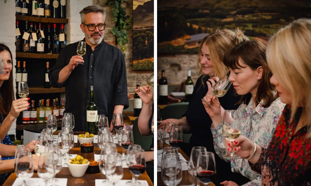 wine tasting at Humble Grape 