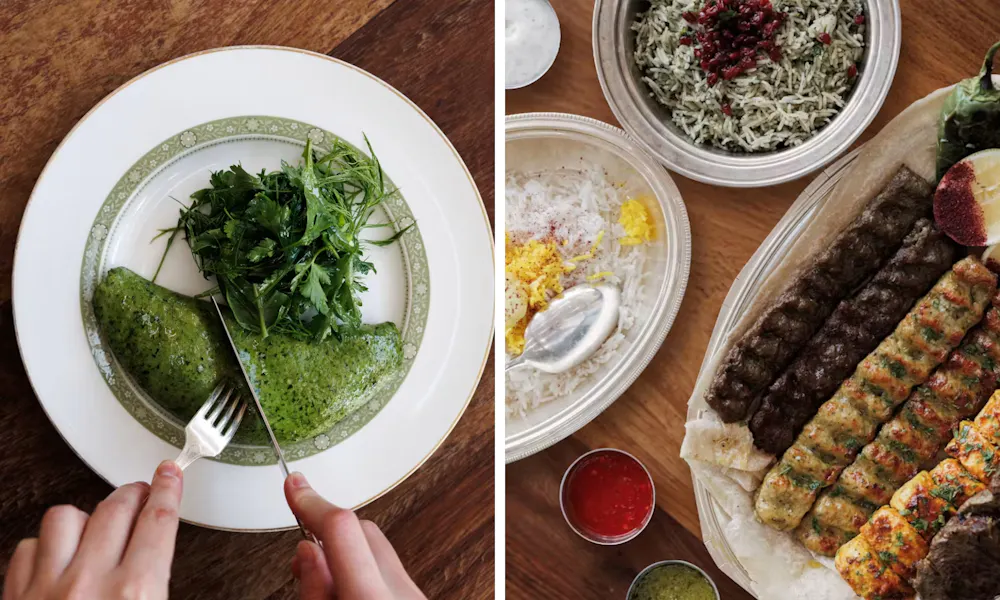 Persian dishes at Soraya