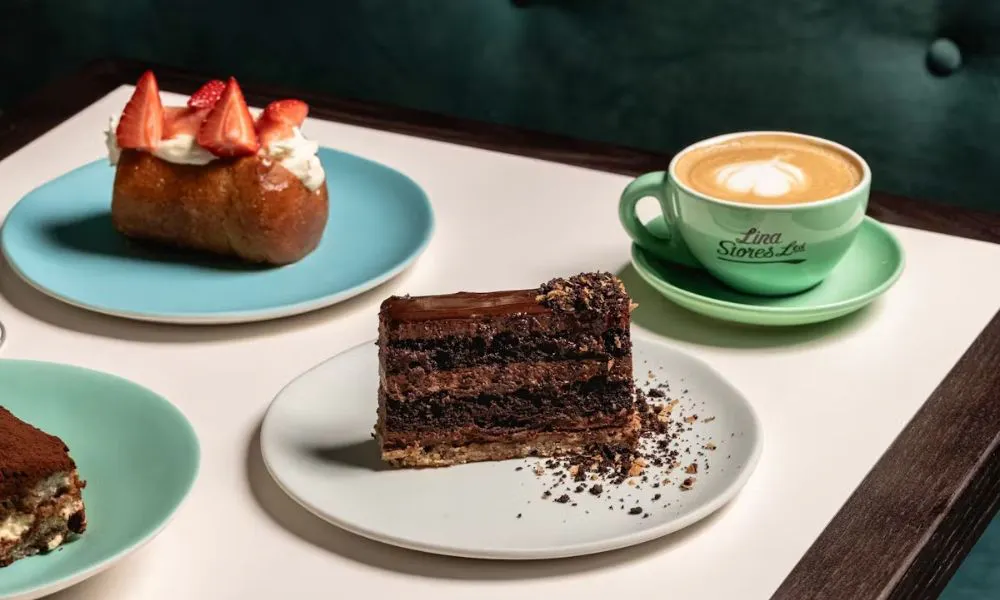 coffee and cake in lina stores mug