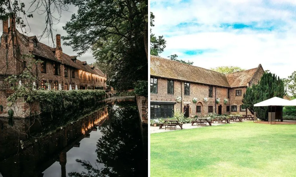 Water and lawns at Tudor Barn