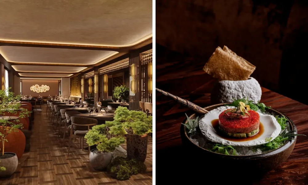mana tuna tartare and dining room
