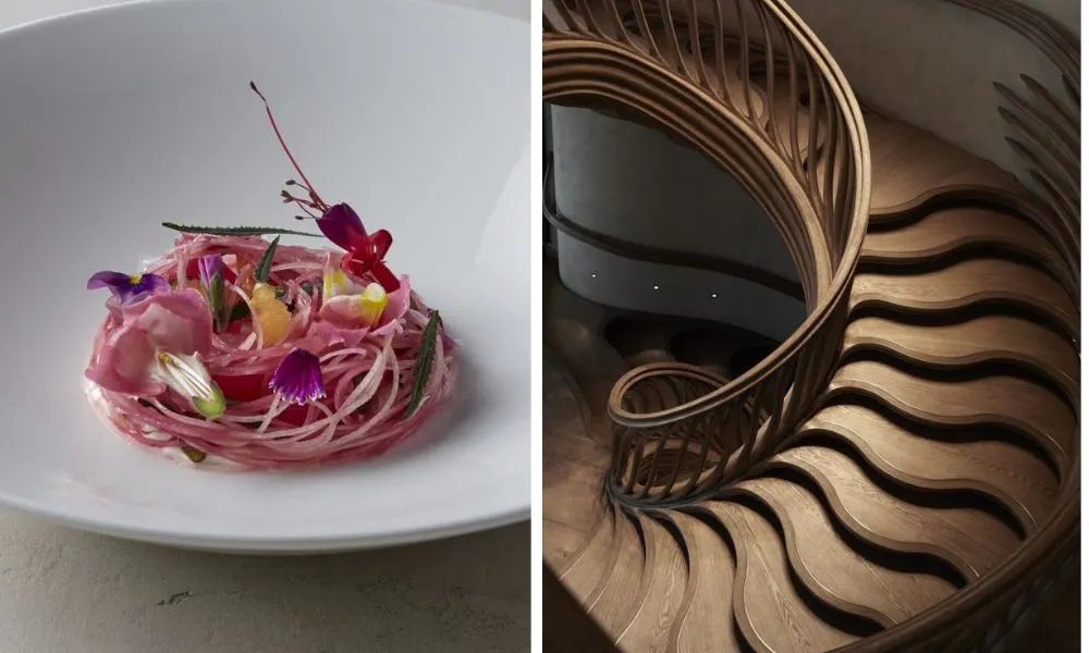 HIDE's staircase and food