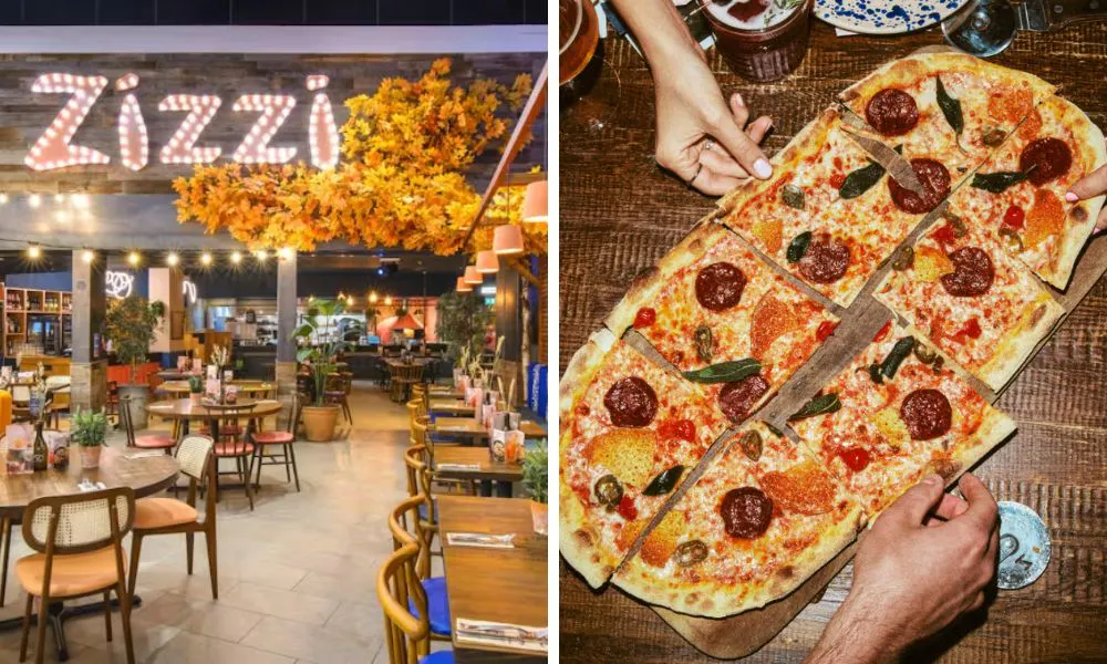 zizzi dining room and pizza to share
