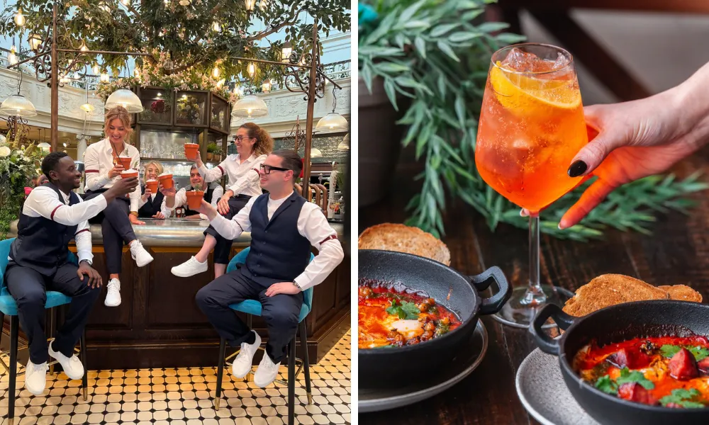 bottomless brunch at the botanist with shakshuka