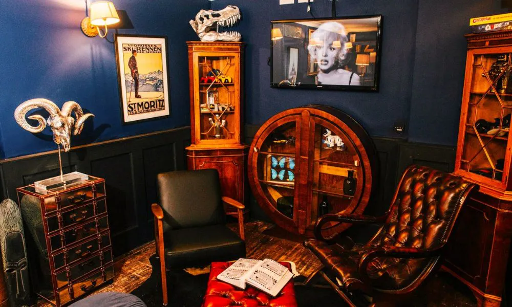 cosy seating area at The Little Blue Door 