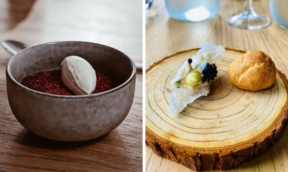 dessert, and a bread course