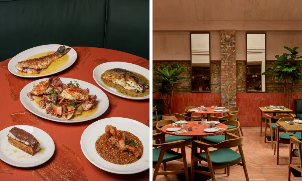 rabbit and fish dishes at Legado spanish Shoreditch