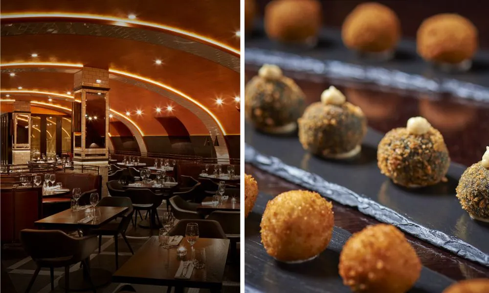 Glamorous interiors and croquetas