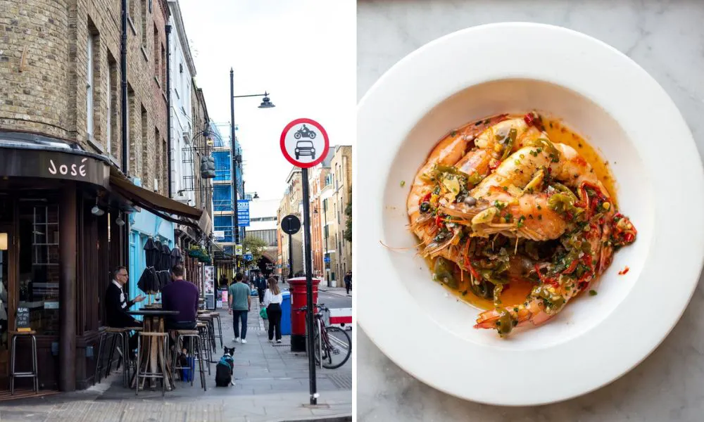 Joe tapas bar and prawns