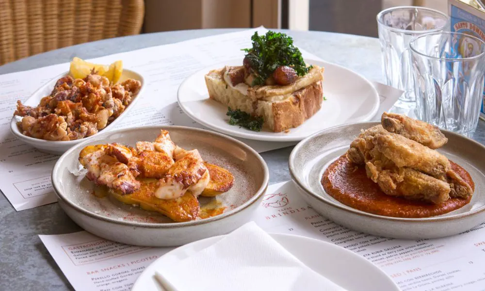 Table with spanish dishes