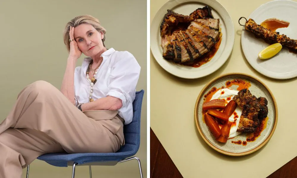 mary portas headshot and dishes inspired by the barbary coast