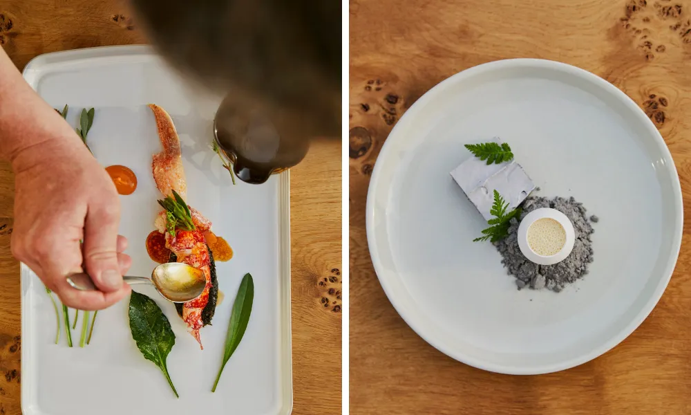a delicate plate of food at Annwn