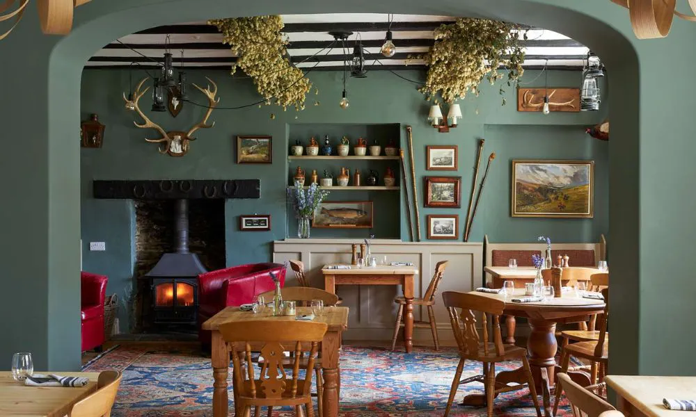 the interior at Exmoor Forest Inn