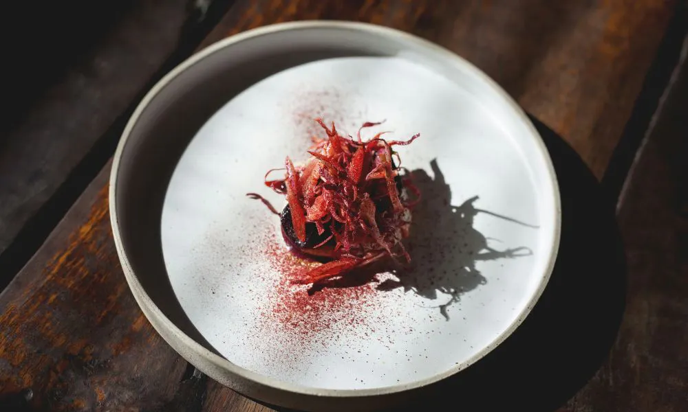 Elegant dish on plate