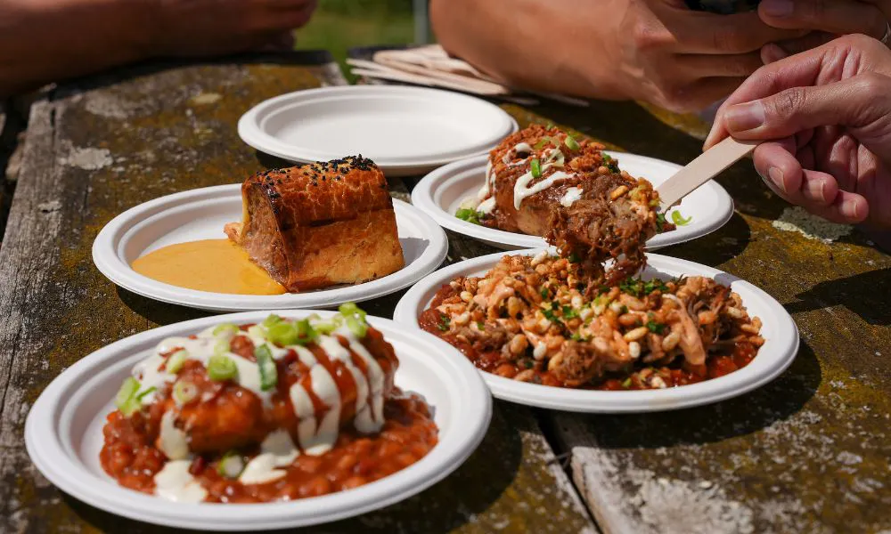 Food at pub in the park