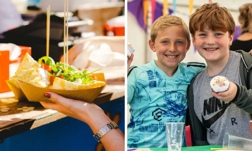 kids baking and street food at foodies festival