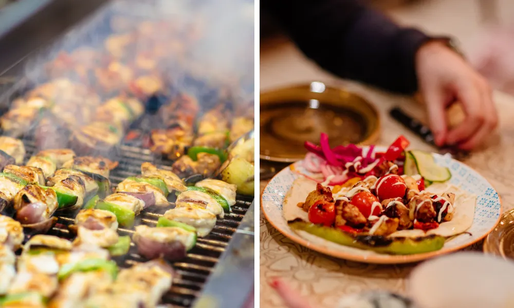 grilled skewers at babs