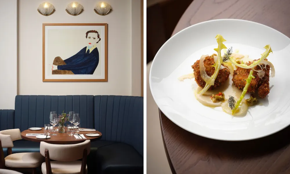 starling set menu and dining room
