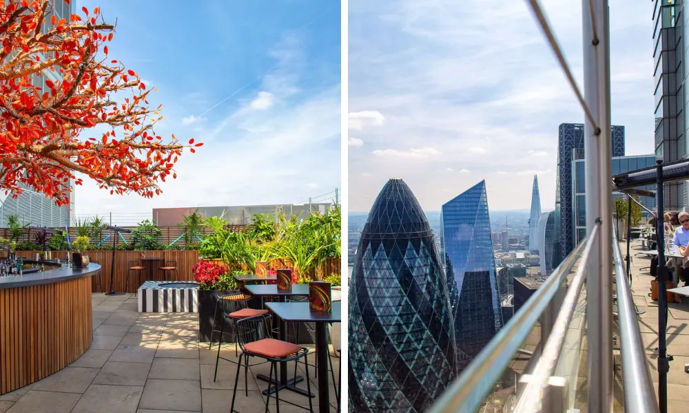 Outdoor private terrace right beside the gherkin