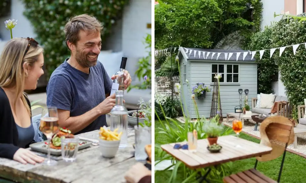 relaxed garden dining