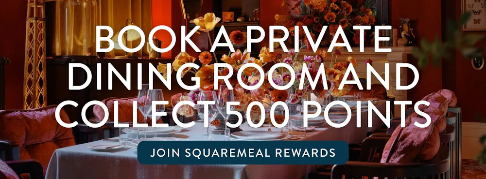 Book a private dining room and collect 500 Points