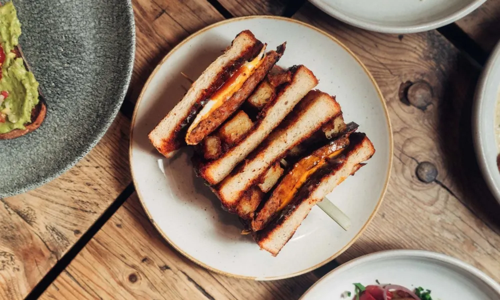 Breakfast sandwich at Saint Kitchen Birmingham