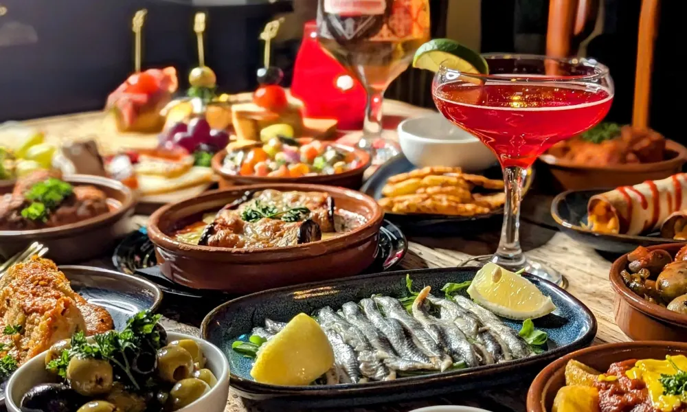 tapas style brunch with many small plates