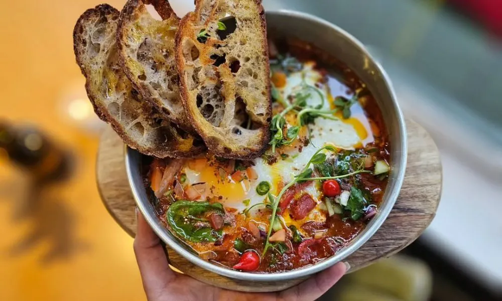 shakshuka with sourdough toast