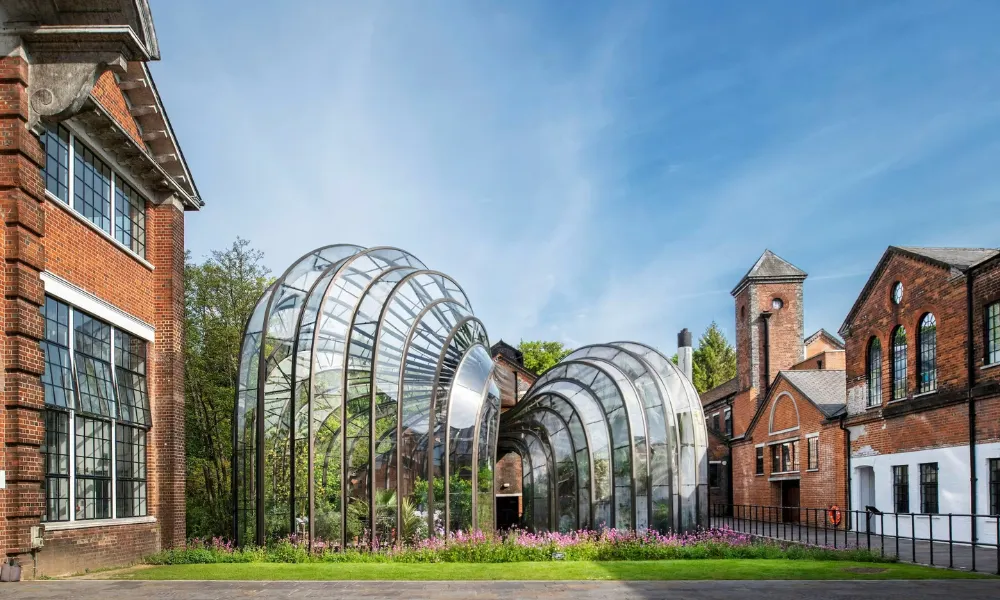 glasshouse for botanicals at Bombay Sapphire