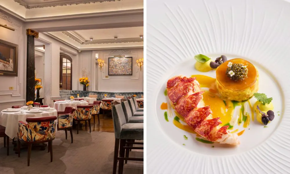 Michael Caines at The Stafford with a langoustine dish