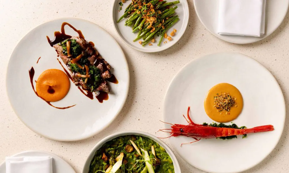 Colourful food on a table 