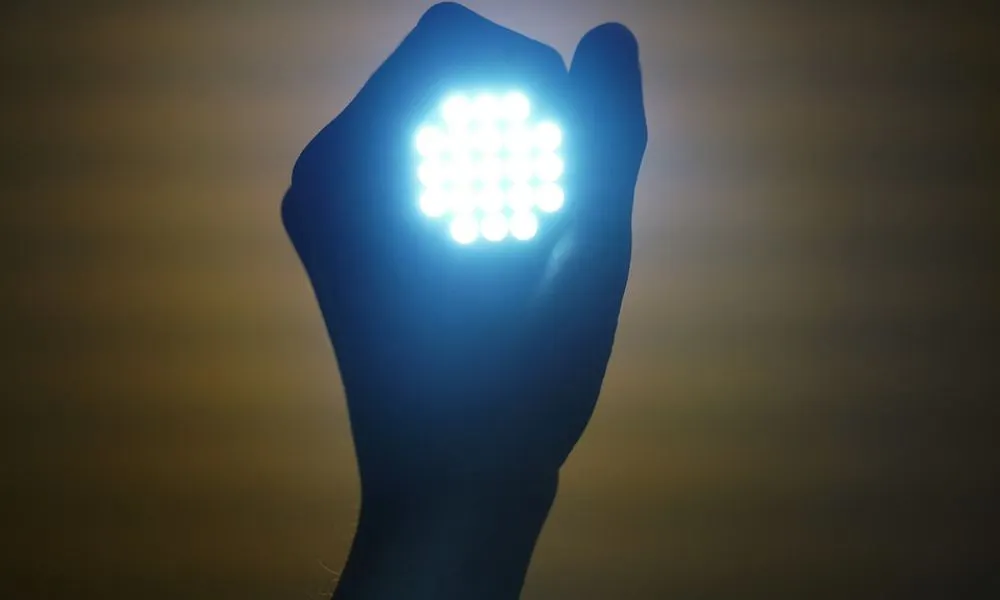 light framed through hand