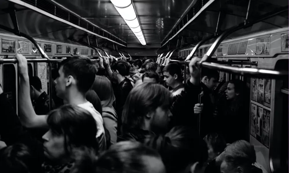 busy tube train