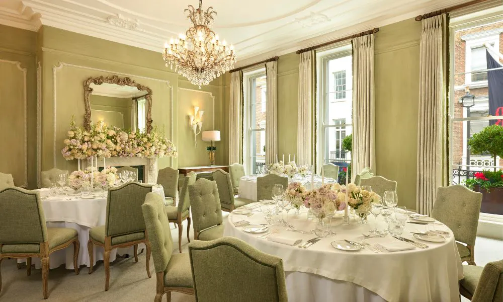 the private dining room at brown's hotel