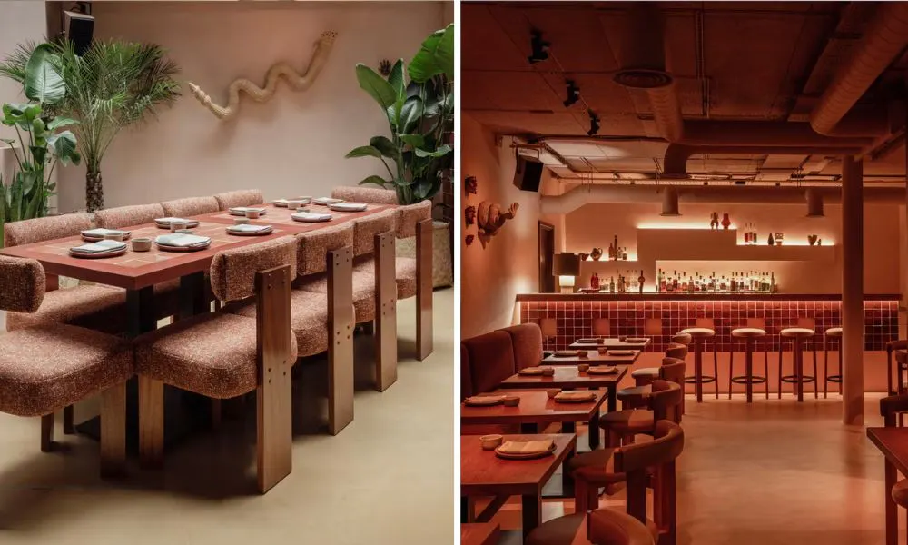 Fonda pink private dining room and restaurant