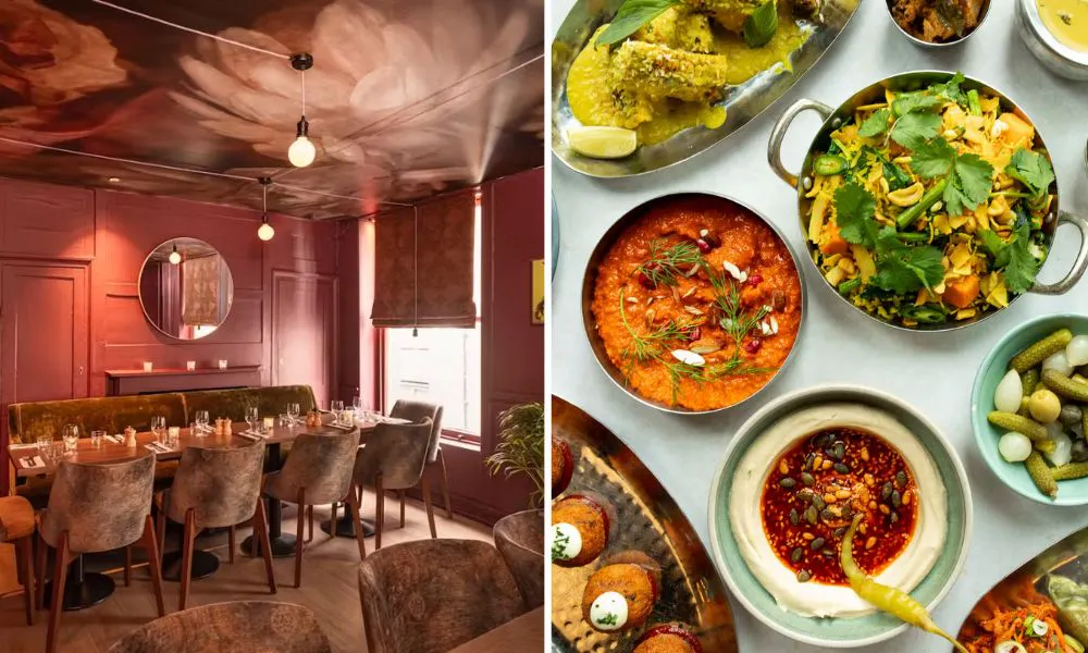 Mildreds private dining room and dishes