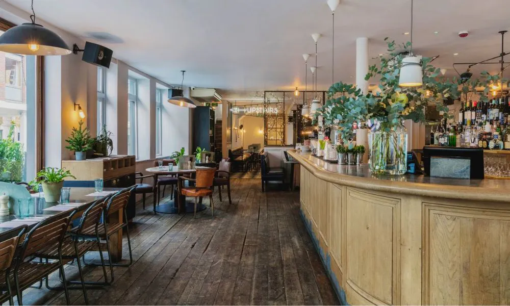 elegant restaurant interiors and stretch bar