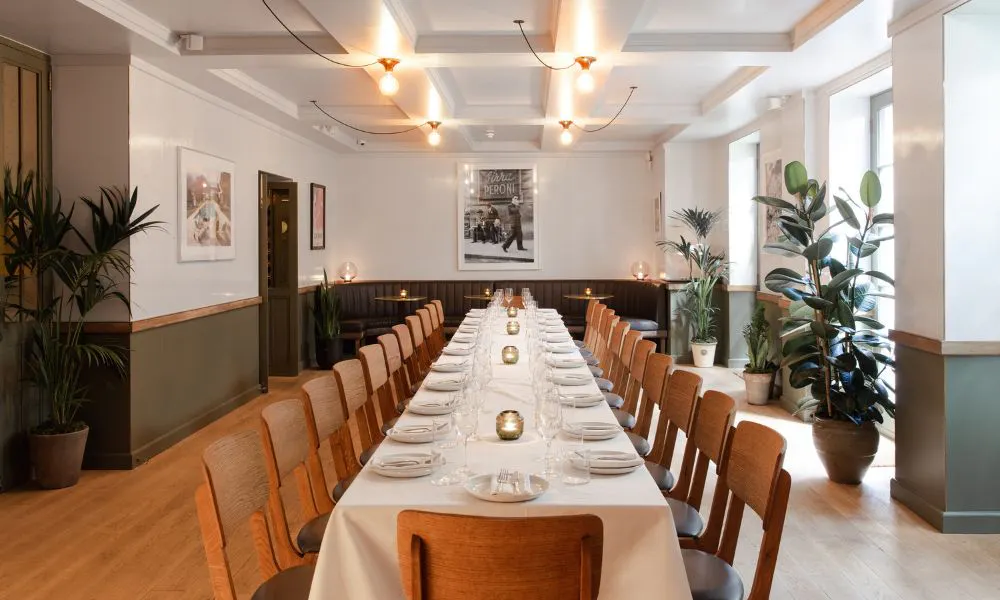 the private dining room at Italian Greyhound