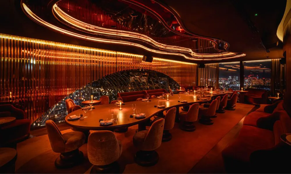 banquet room at SUSHISAMBA Heron Tower