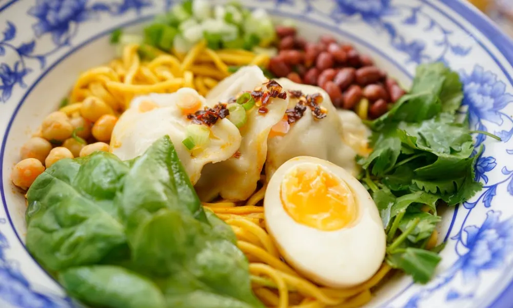 Plate of noodles