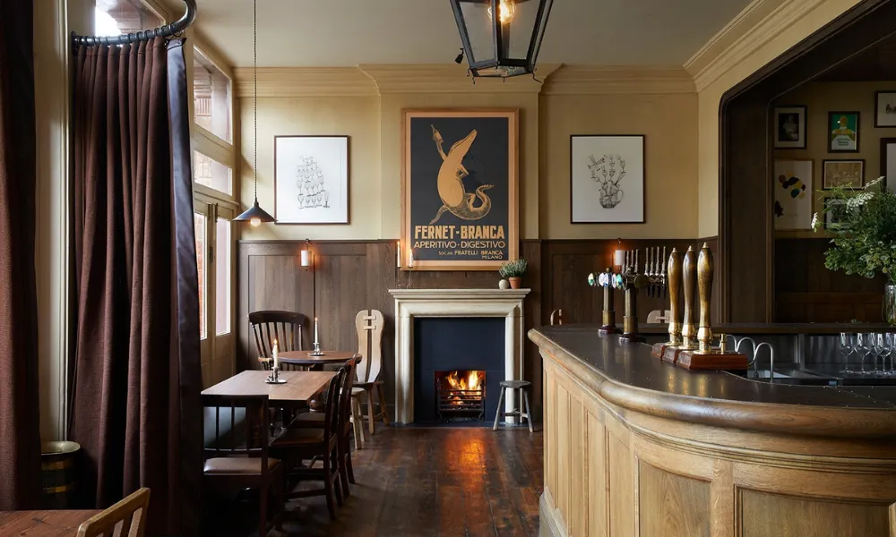 Gastropub Walmer castle with real fire