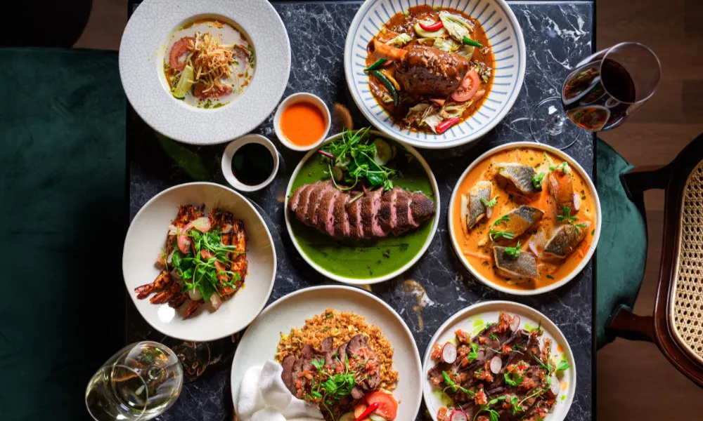 la nusa indonesian dishes on table