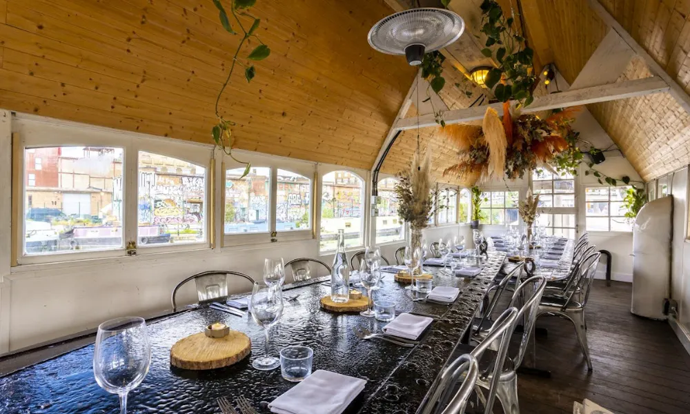 the private dining room on Barge East