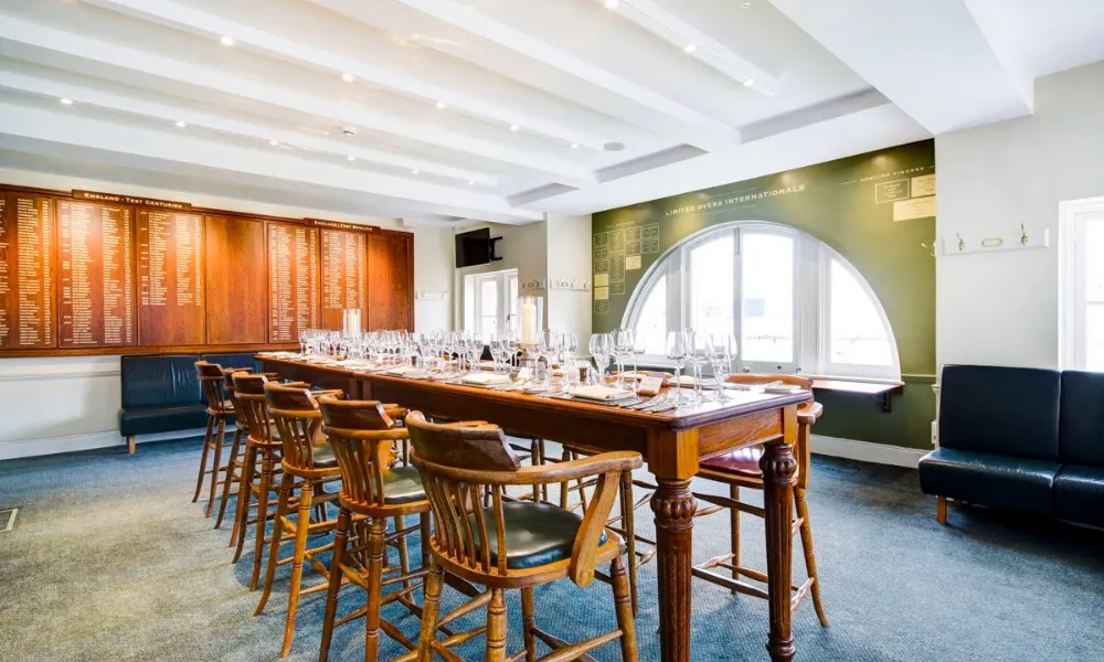 private dinig room with cricket honours boards