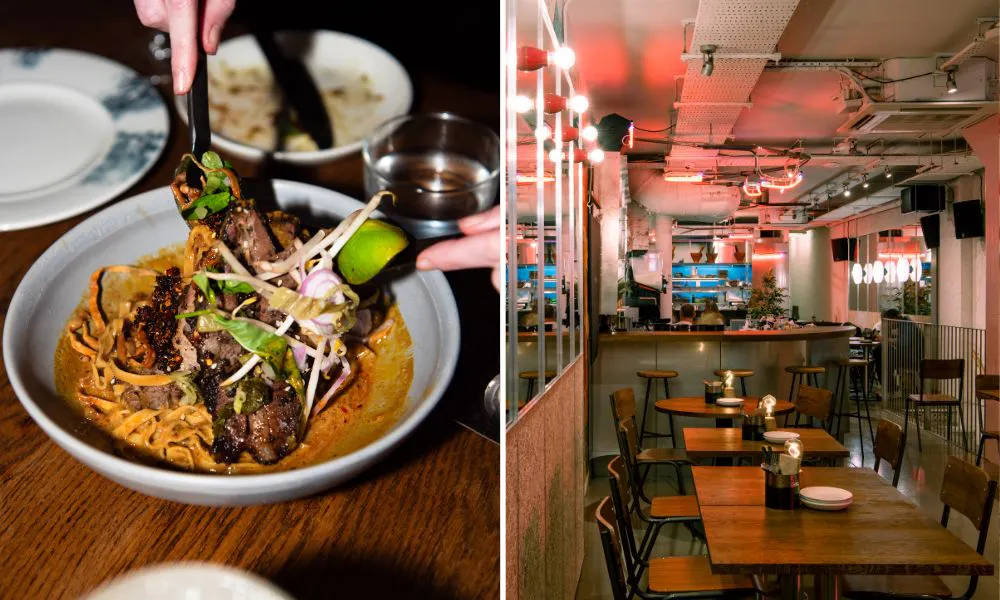 Khao Soi noodle bowl and interiors