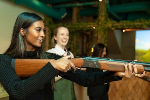 A new clay pigeon shooting bar is opening in Canary Wharf