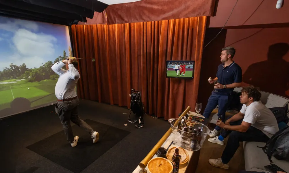 private world cup space wtih drinks and golf included
