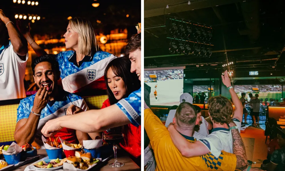World cup and sports on the screen at Toca Social